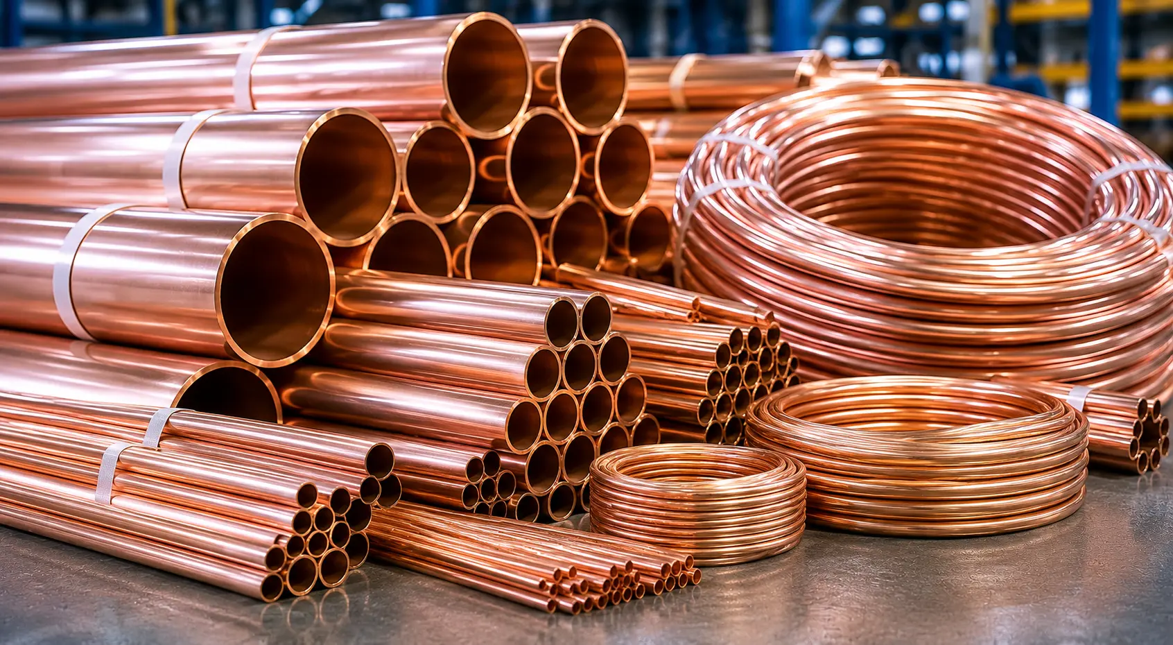Copper pipes and coils supplier Riyadh HVAC plumbing