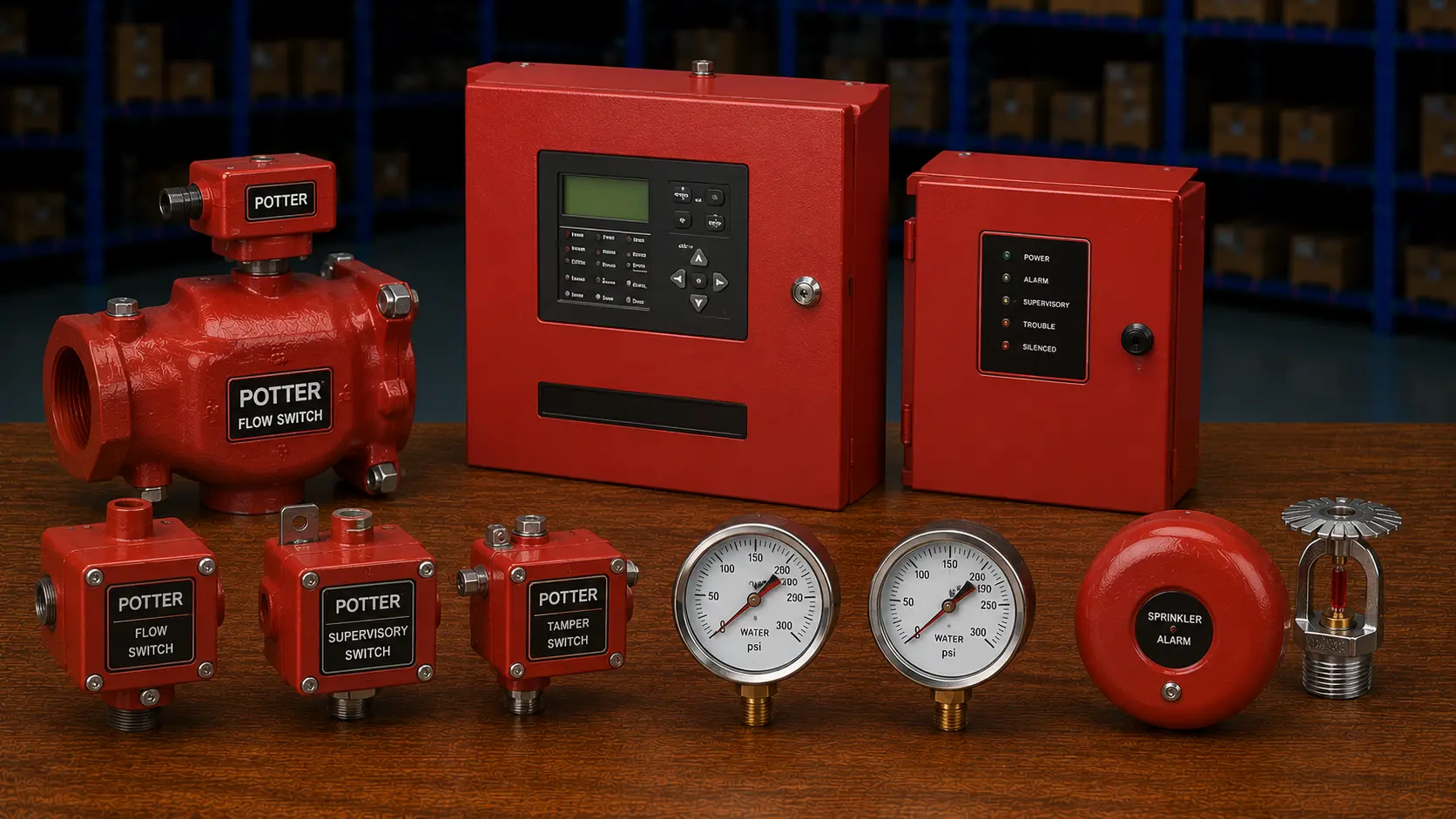 Fire sprinkler monitoring control Potter WIKA Riyadh