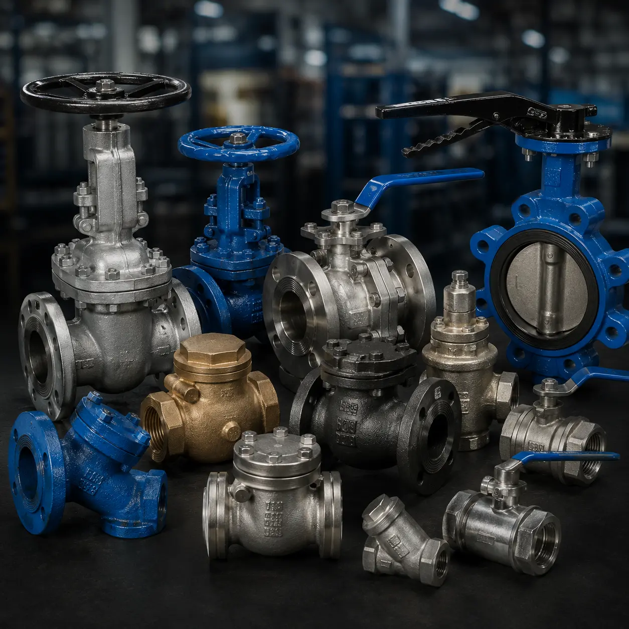 Industrial valves gate ball butterfly Riyadh